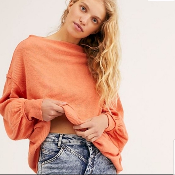 Free People Sweaters - Free People Main Squeeze Ribbed Seamed Sweater